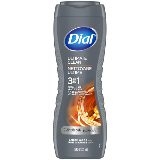 Dial Men 3in1 Body, Hair and Face Wash, Ultimate Clean, 16 fl oz (Pack of 1) Beauty & Personal Care Dial