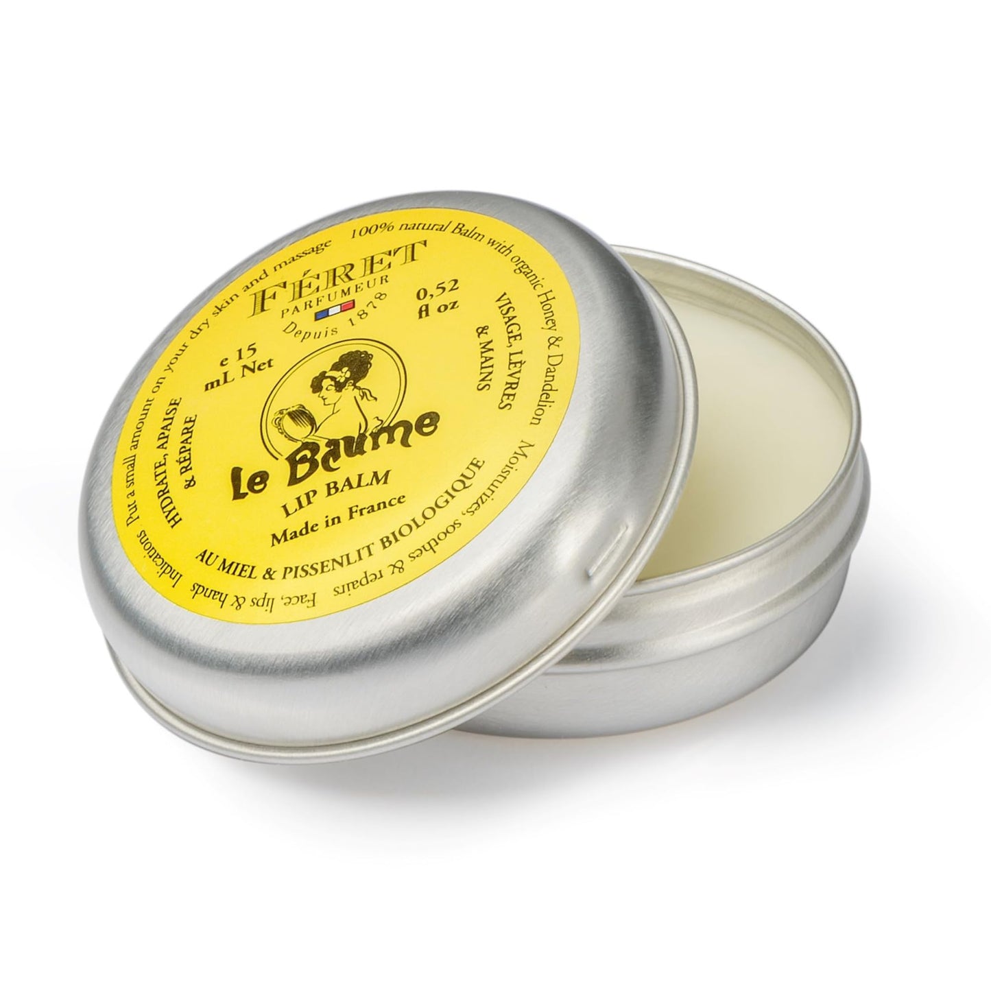 Feret Parfumeur Le Baume Multi-Purpose Balm - Rose Poudré - Natural Lip Balm with Shea Butter & Honey - Hydrating Moisturizer for Dry Skin, Lips Beauty and Personal Care Feret Parfumeur