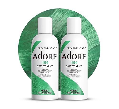 Adore Semi Permanent Hair Color (194 Sweet Mint) (2 Pack) | Vegan & Cruelty-Free Green Hair Dye | No Ammonia, No Peroxide, No Alcohol | 4 Fl Oz Beauty & Personal Care Adore