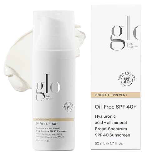 Glo Skin Beauty Oil Free SPF 40+ Hyaluronic Acid Infused All Mineral Sunscreen - Protect Against Sun Damage & Aging Environmental Skin Stressors Beauty & Personal Care Glo Skin Beauty