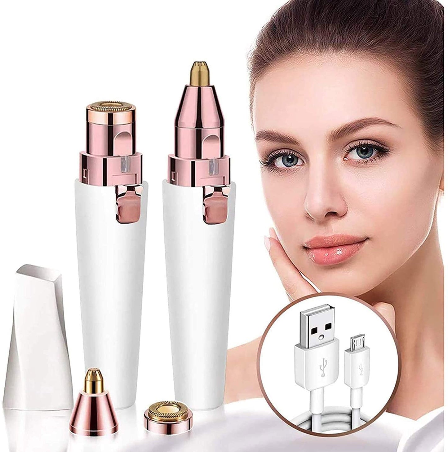 LEONYS Eyebrow Hair Remover, Rechargeable Eyebrow Trimmer, Painless-Precision Portable Electric Eyebrow Razor Tool for Face Lips Nose Facial Hair Beauty and Personal Care LEONYS