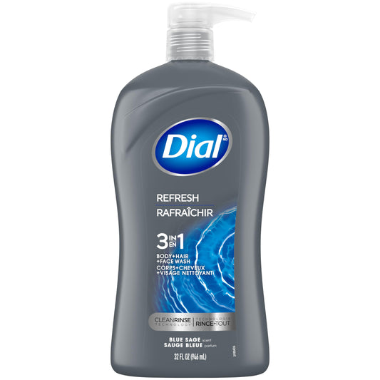 Dial Men 3in1 Body, Hair and Face Wash, Hydro Fresh, 32 fl oz Beauty & Personal Care Dial