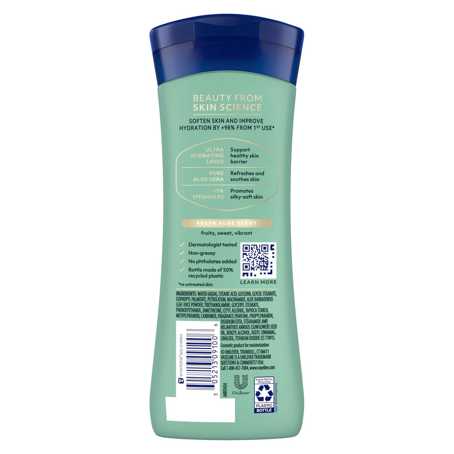 Vaseline Intensive Care Hand and Body Lotion For Dehydrated Skin Soothing Hydration Dry Skin Lotion with Aloe Vera Extract & Ultra-Hydrating Lipids 10 Beauty & Personal Care Vaseline