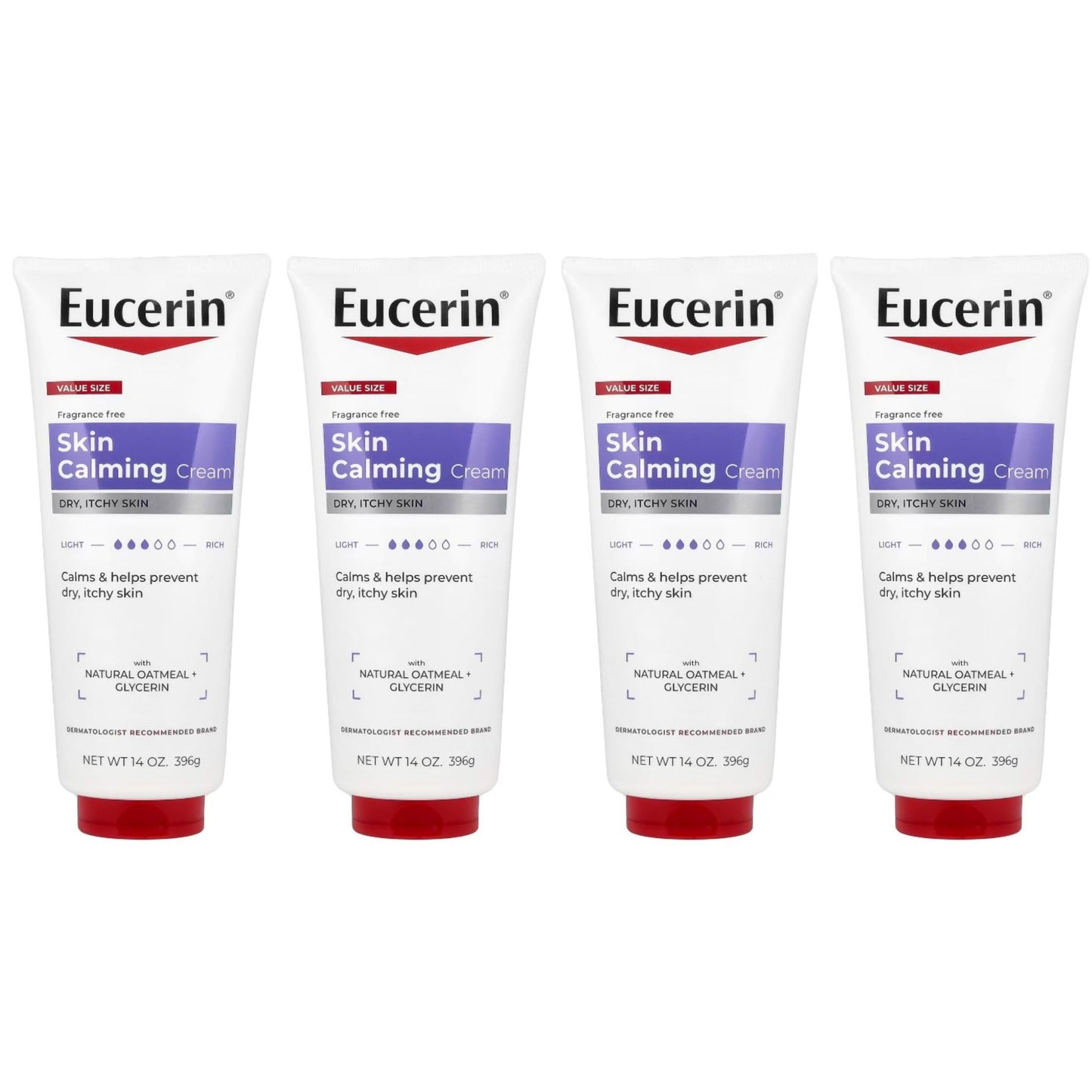 Eucerin Calming Creme Daily Moisturizer - 14 oz, Pack of 4 Beauty & Personal Care Eucerin