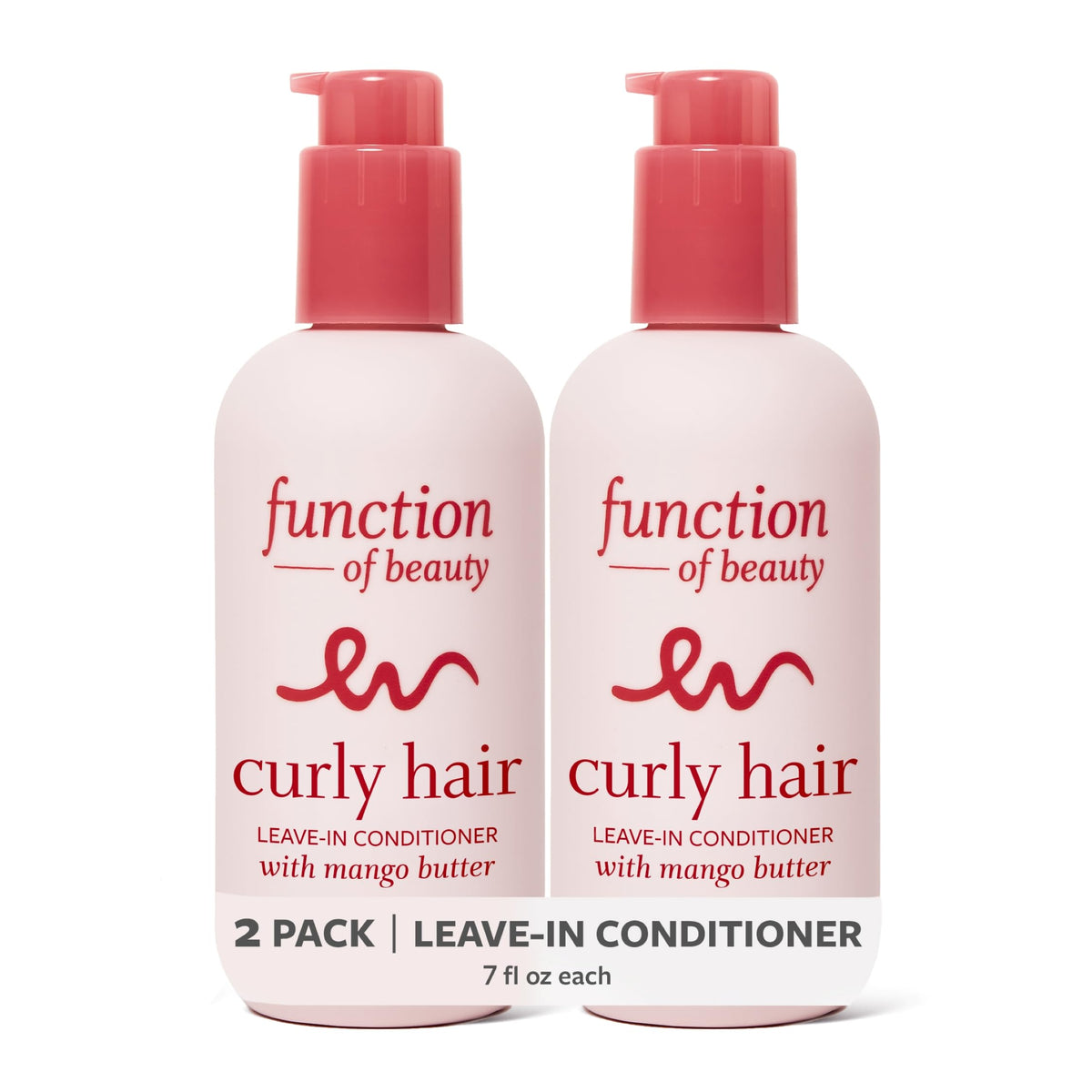 Function of Beauty Curly Leave In Hair Conditioner - Anti-Frizz, 2-Pack