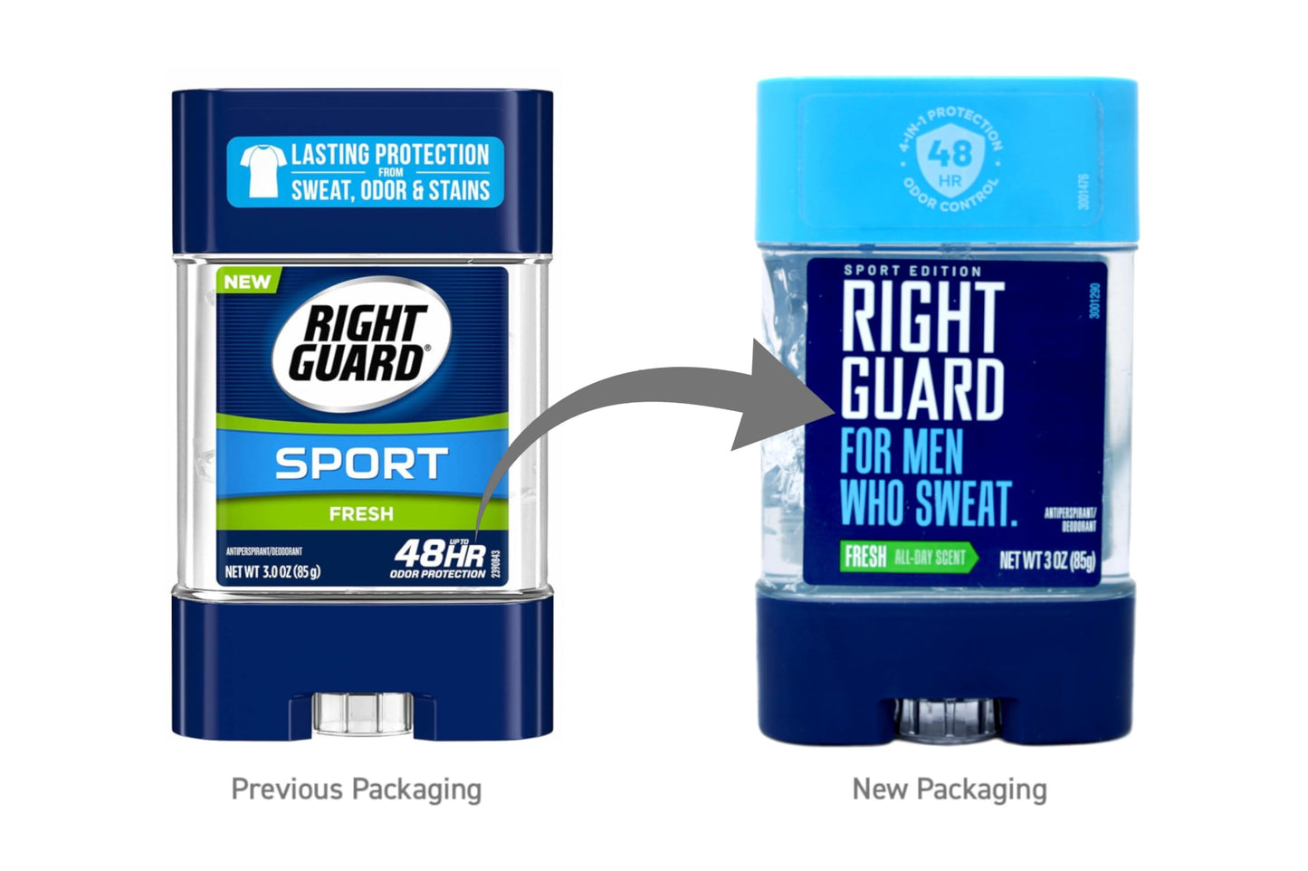 Right Guard, For Men Who Sweat, Odor Defense, Anti-Perspirant Deodorant Clear Gel, Fresh 3 oz (Pack of 5) Beauty and Personal Care Right Guard