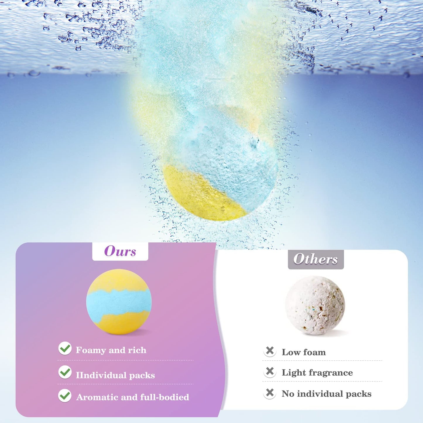 CalmNFiz 20PCS Bath Bombs for Women Presents Set Natural Wonderful Fizz Effect Bath Bomb with Shea Butter & Essential Oils, Bubble Bath Mothers Day Beauty and Personal Care CalmNFiz
