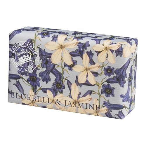 The English Soap Company Royal Botanical Gardens Kew Wrapped Soap Bar, Bluebell and Jasmine Scent 240g Beauty & Personal Care The English Soap Company