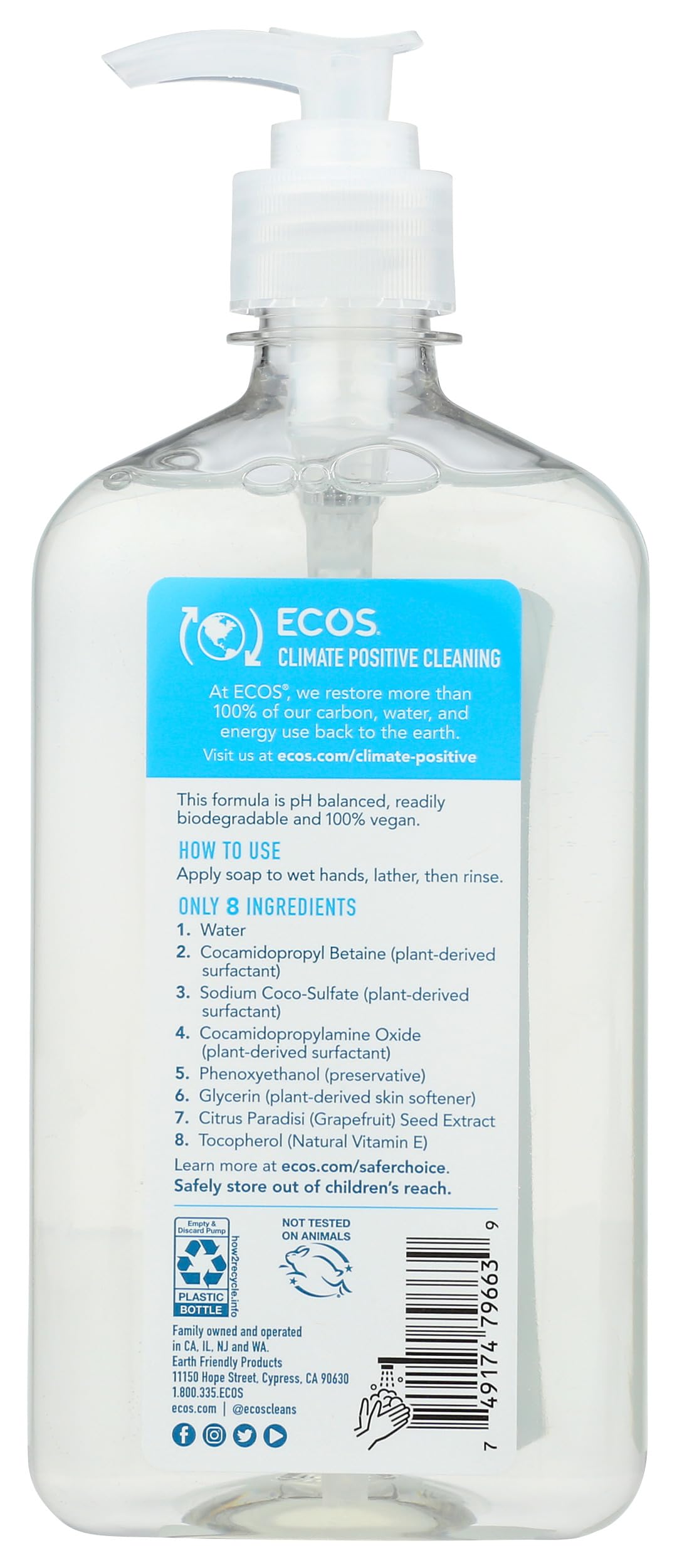 ECOS Free And Clear Hand Soap, 17 OZ Beauty & Personal Care ECOS