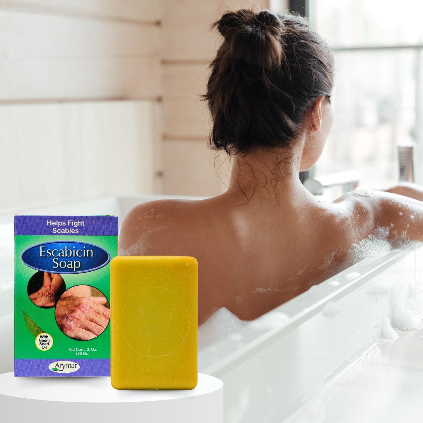 Arymar Escabicin Sulfur Soap Bar with Neem Oil: 3 oz Deep Cleansing Formula for Oily Skin, Natural Bar for Body and Face, Helps Clear Pores Beauty & Personal Care Arymar