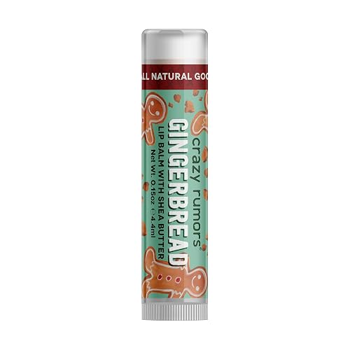 Crazy Rumors Gingerbread Lip Balm. 100% Natural, Vegan, Plant-Based, Made in USA (1-Pack) Beauty & Personal Care Crazy Rumors