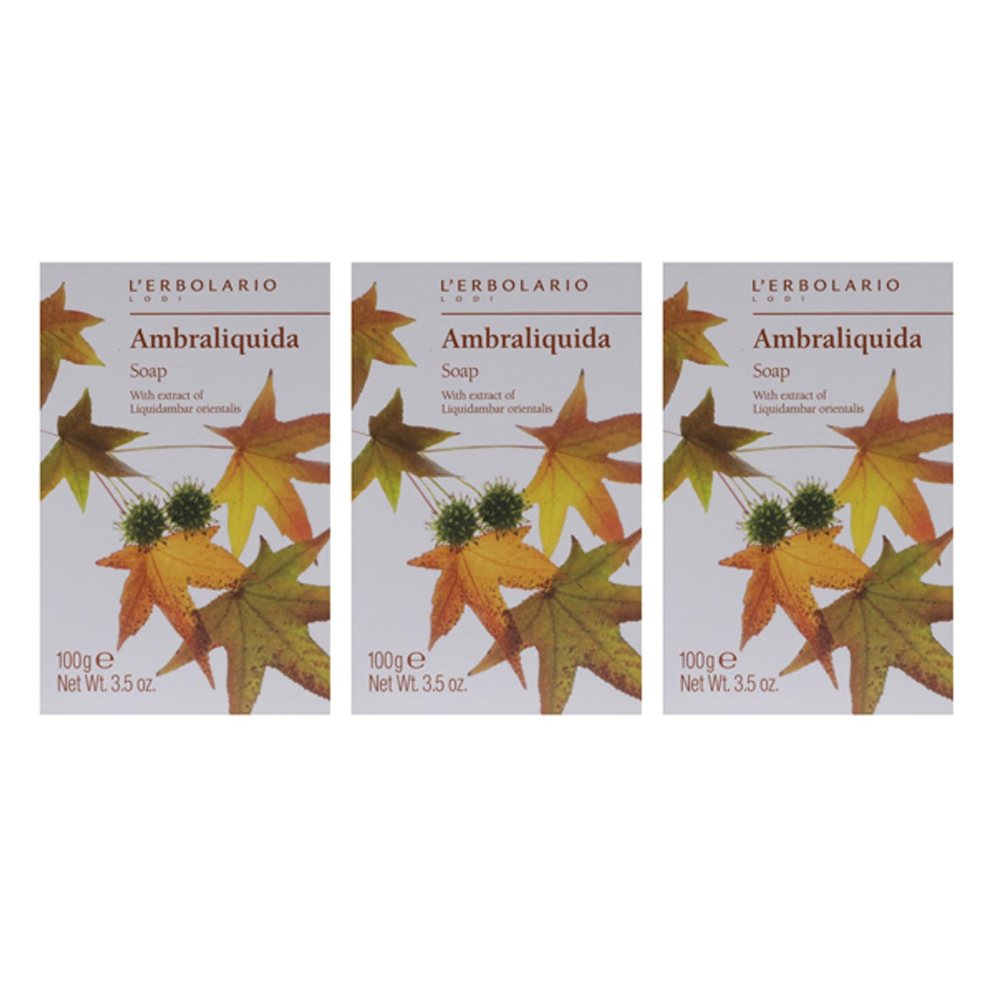 Soap - Ambraliquida - Pack of 3 by LErbolario for Unisex - 3.5 oz Soap Beauty & Personal Care L'Erbolario