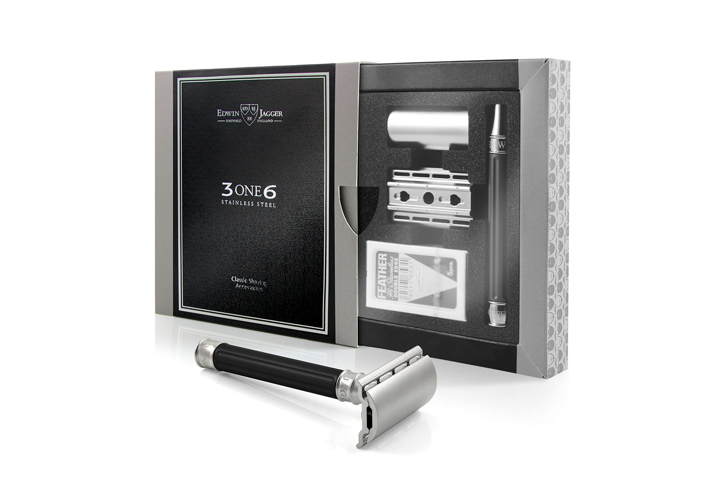 Edwin Jagger 3ONE6 Steel Razor (Black) Beauty and Personal Care Edwin Jagger