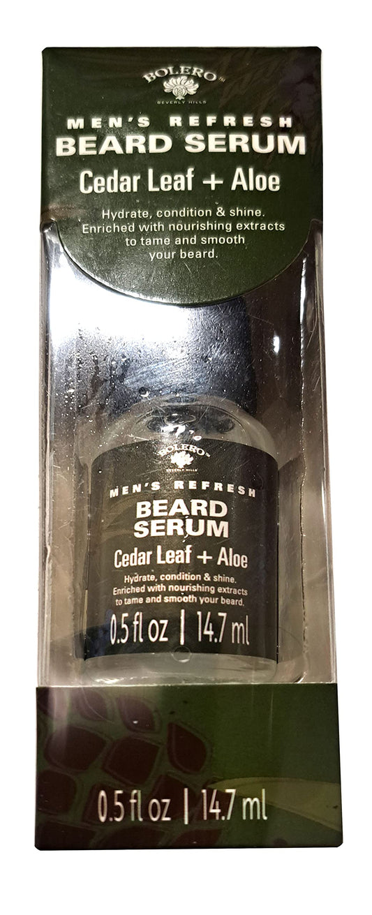 Bolero Beverly Hills Men`s Refresh Beard Serum - Cedar Leaf & Aloe 0.5fl oz (14.7ml) Beauty & Personal Care Bolero Beverly Hills