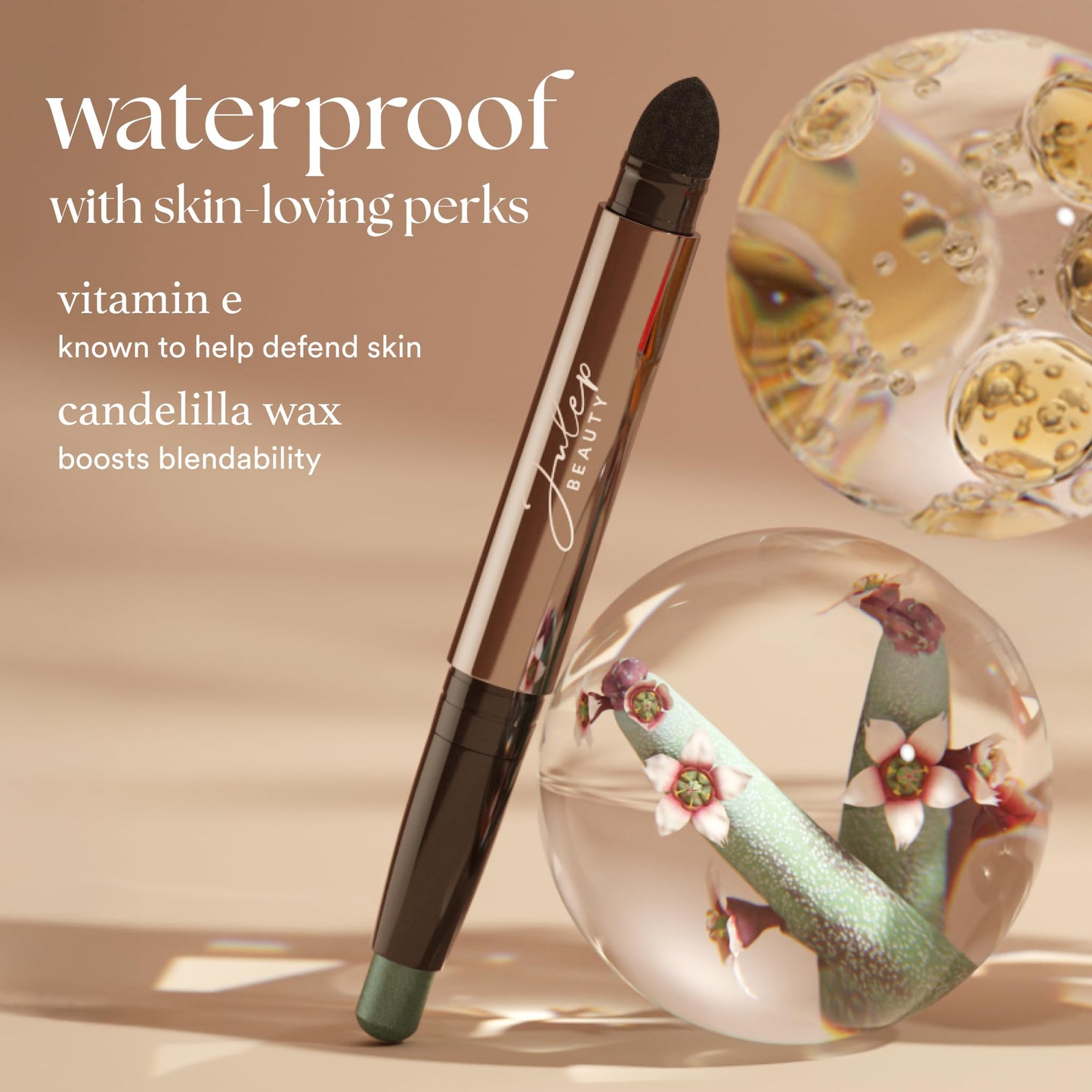 Julep Eyeshadow 101 Cream-to-Powder Waterproof Shadow Stick - Cantaloupe Matte - Long-Lasting, Crease-Proof, Warm Light Orange Matte Cream Eyeshadow Beauty & Personal Care Julep