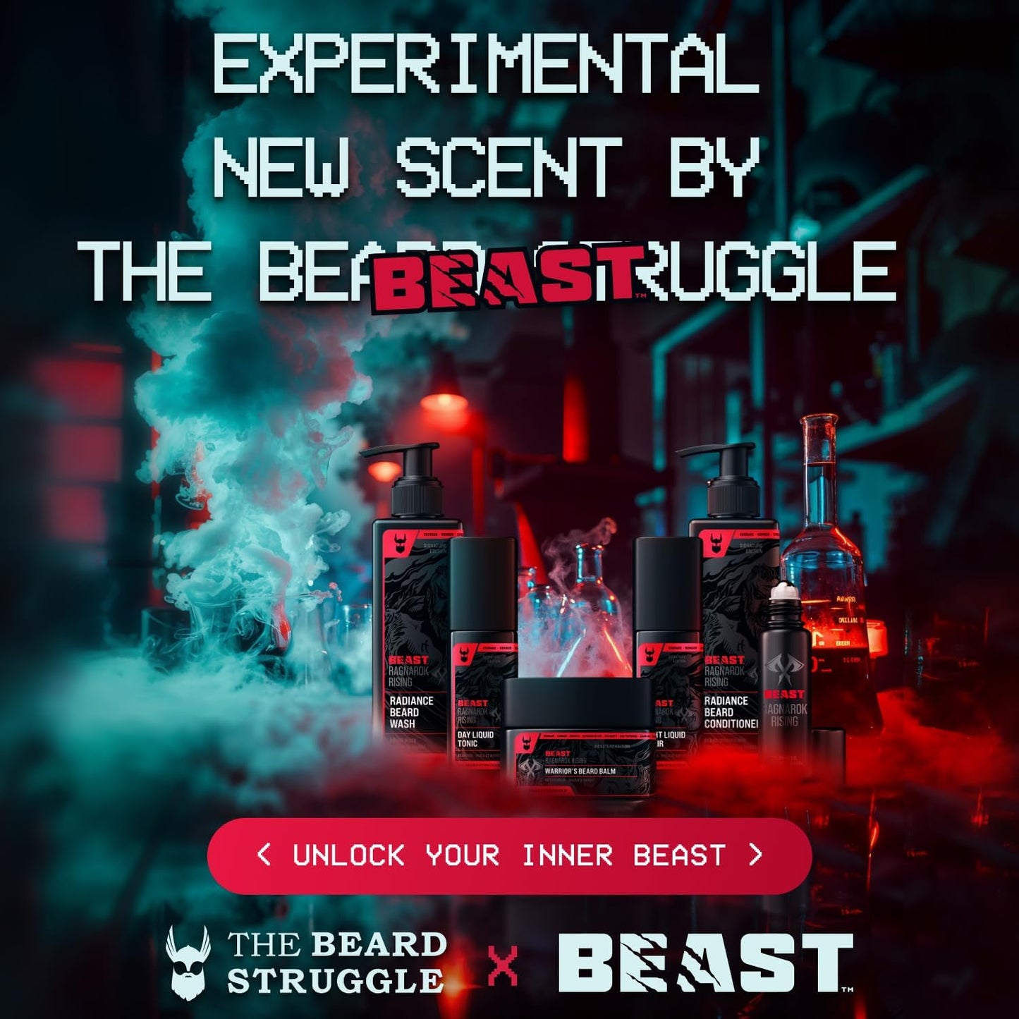 Beard Struggle Ragnarok Rising Eddie Hall Beast Line - Signature Beard Care Kit - Includes Balm, Wash, Conditioner, Night & Day Oil Beauty and Personal Care The Beard Struggle