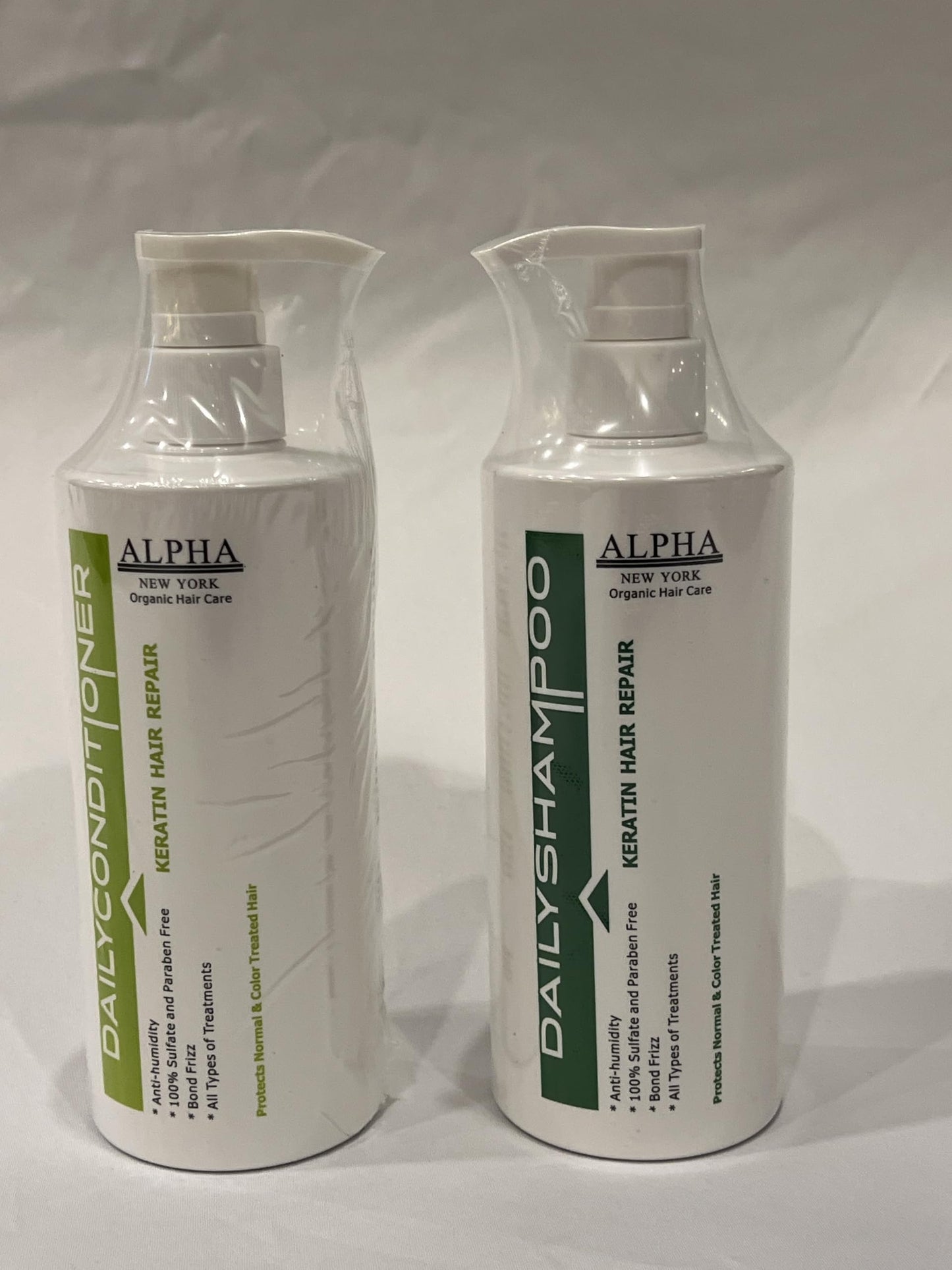Daily keratin Shampoo & Conditioner hair repair Set by Alpha New York 500ml Beauty & Personal Care ALPHA NEW YORK