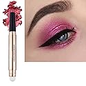 Rose Red Eyeshadow Stick 2 in 1 Eye Makeup Cream Glitter Shimmer Smooth Matte Palette Single Primer Eyeshadow Pencil, Hypoallergenic Waterproof Long Beauty & Personal Care Metiplou