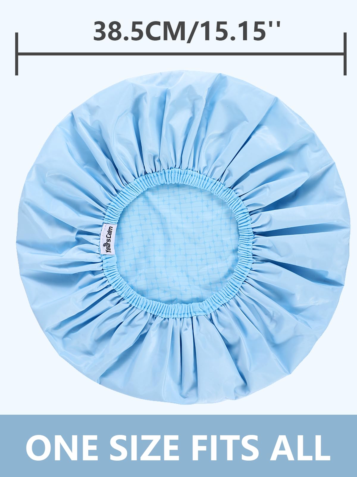 Years calm Shower Caps for Women Reusable Waterproof, Double Layer Waterproof Fabric - Both Sides Usable, Reversible Pattern & Solid Color Design Beauty and Personal Care Years calm