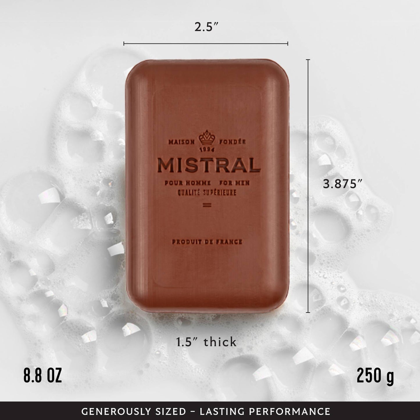 Mistral Mahogany Rum Luxury Bar Soap for Men | Men’s Natural Soap Bar | Paraben, Phthalates Free | Moisturizing & Triple-Milled Natural Soap for Men Beauty & Personal Care Mistral