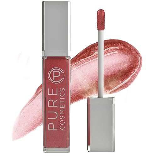 Pure Illumination Light-Up Lip Gloss with LED-Lit Applicator Brush + Side Mirror, Non-Sticky, Moisturizing Hydrating Lip Glosses with Lanolin, Jojoba Beauty & Personal Care Pure Cosmetics