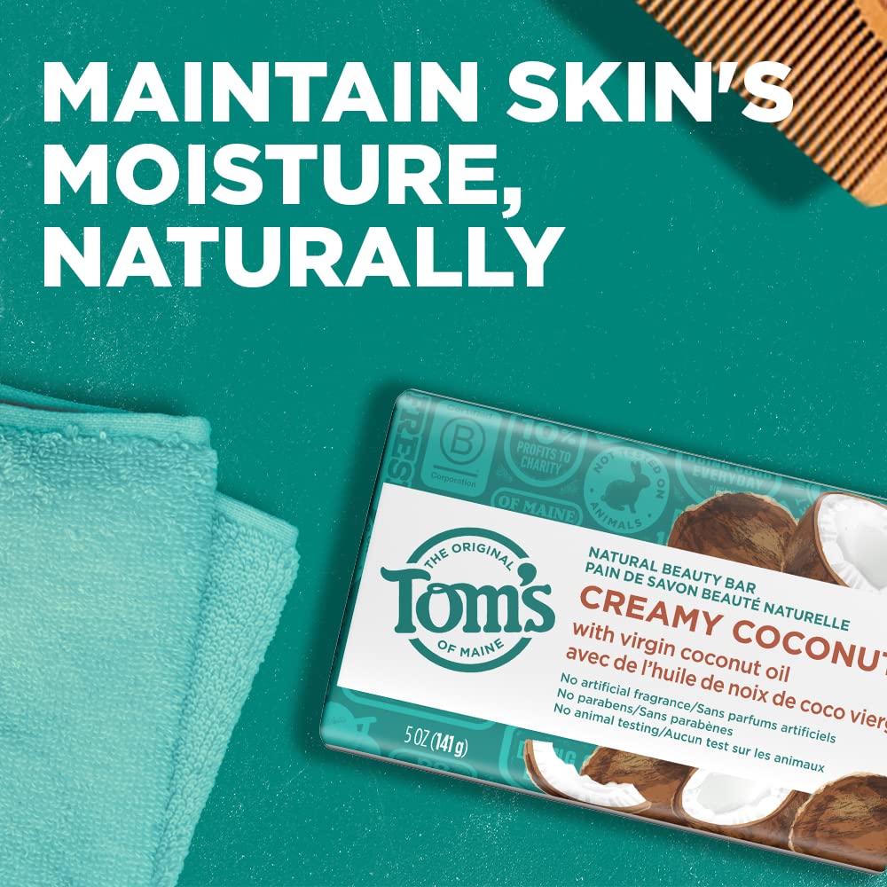 Tom's of Maine Natural Beauty Bar Soap, Creamy Coconut With Virgin Coconut Oil, 5 oz. Beauty & Personal Care Tom's of Maine