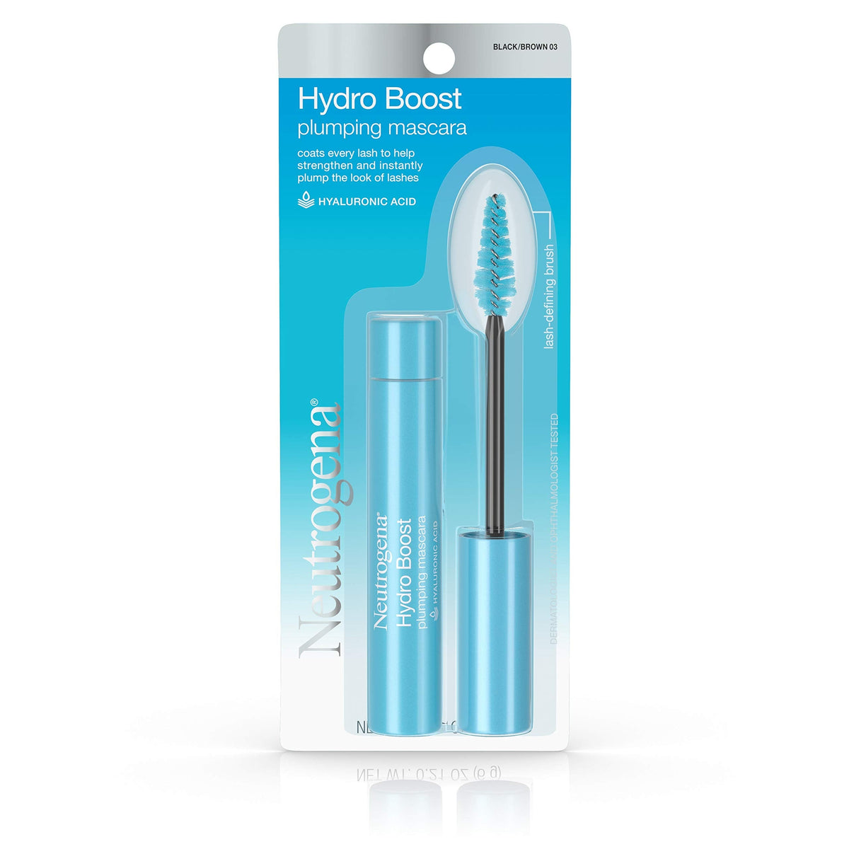 Neutrogena Hydro Boost Plumping Mascara Enriched with Hydrating Hyaluronic Acid, Vitamin E, and Keratin for Dry or Brittle Lashes, Black/Brown 03,.21 Beauty & Personal Care Neutrogena