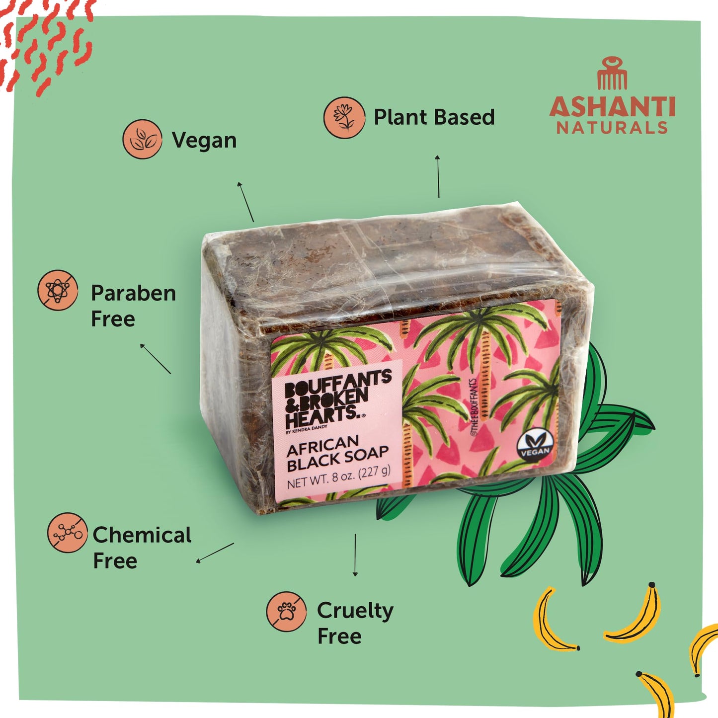 Ashanti Naturals Authentic African Black Soap Bar | Cleansing and Nourishing Black African Soap Bar| Acne Bar Soap with Shea Butter and Coconut Oil Beauty & Personal Care Ashanti Naturals