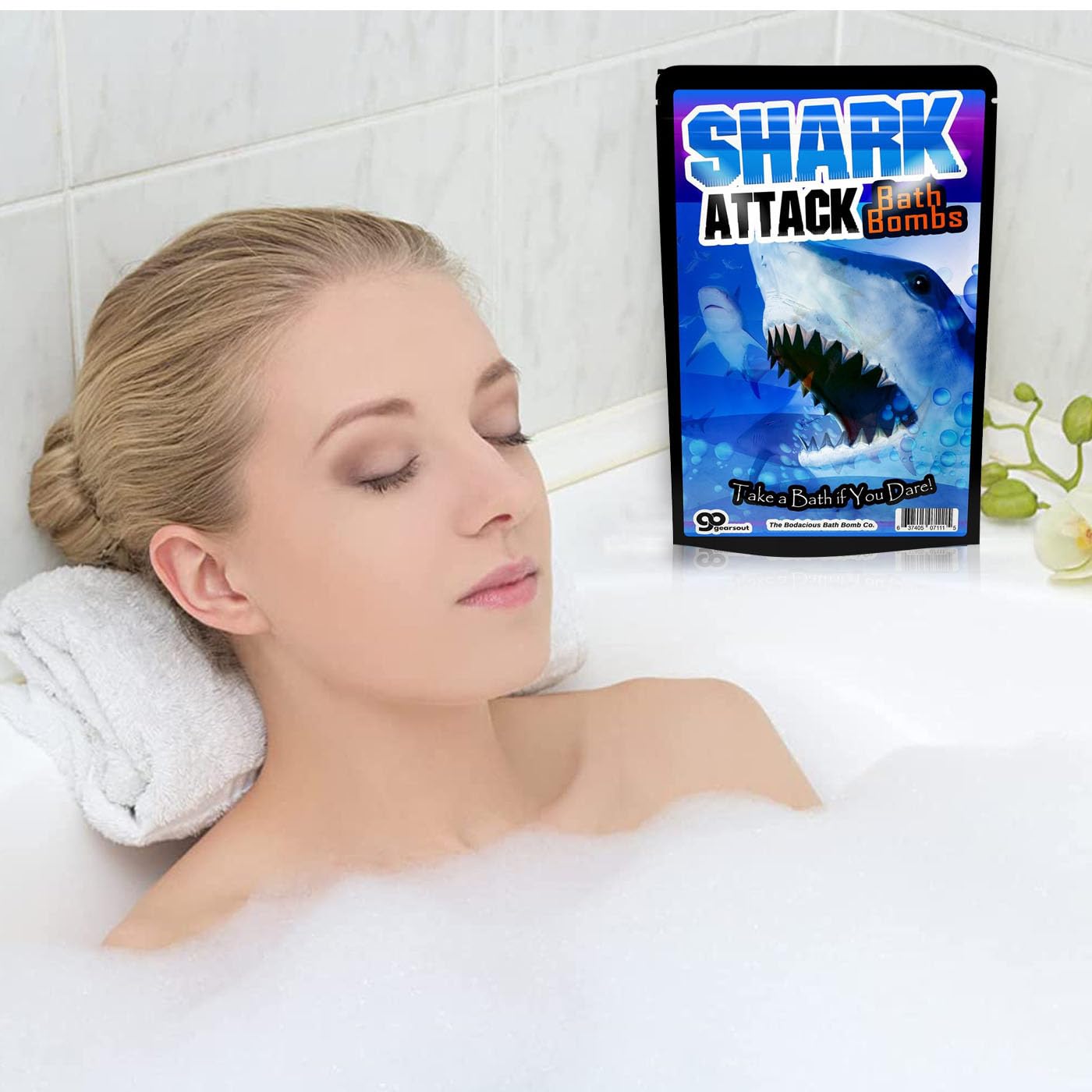 Shark Attack Bath Bombs - Cool Bath Bombs for Kids - Fun Bath Fizzers for Boys - XL Black and Blue Bath Bombs Beauty & Personal Care The Bodacious Bath Co.