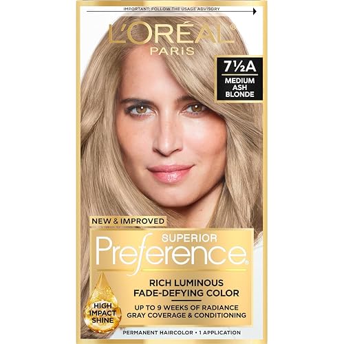 L’Oreal ParisSuperior Preference Hair Color [7-1/2A] Medium Ash Blonde (Cooler) 1 Each Beauty & Personal Care L'Oreal Paris