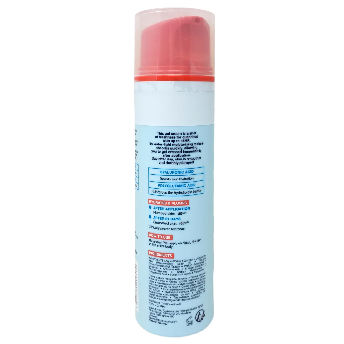 SEPHORA Collection Moisturizing Body Dewy Gel Cream with Hyaluronic + Polyglutamic Acid - 150 mL / 5.07 fl oz Beauty & Personal Care SEPHORA
