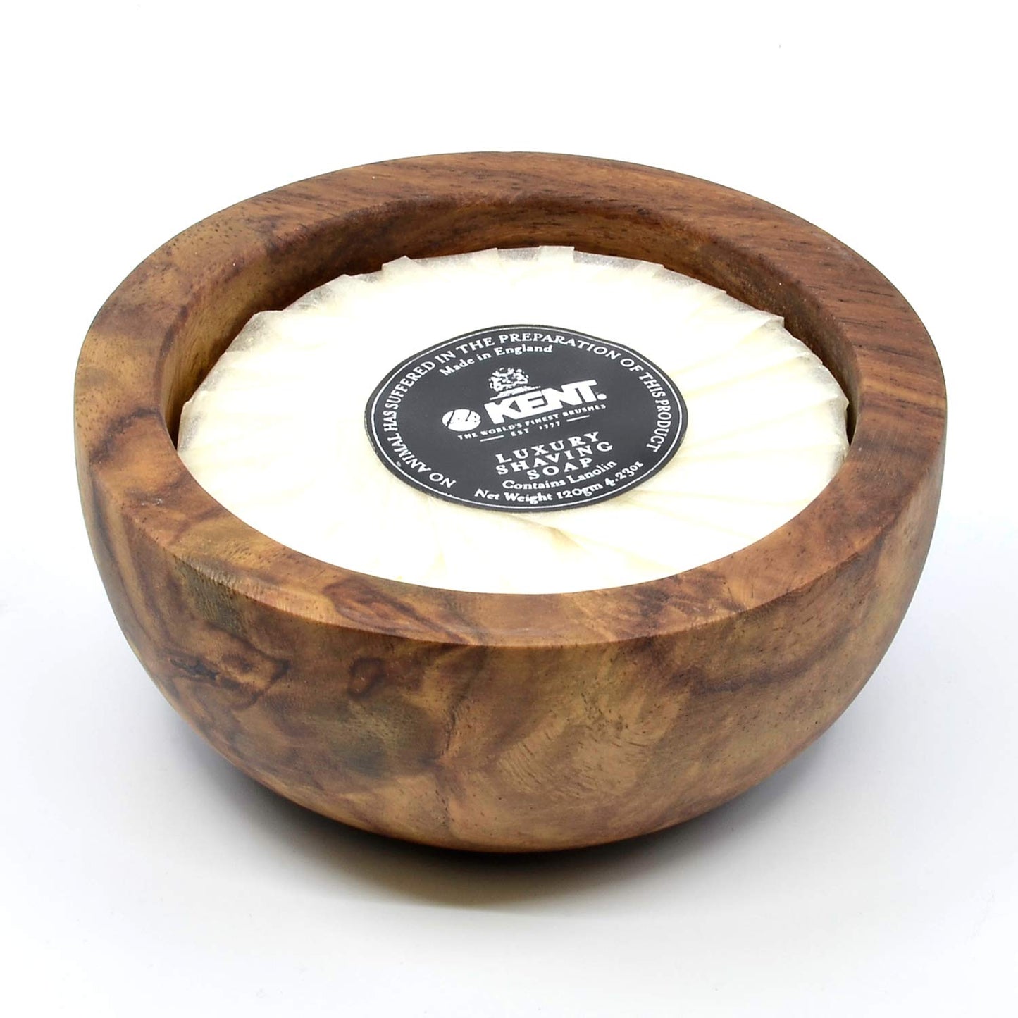 Kent SB6 Mens Shaving Soap Bowl in Dark Oak - Wooden Bowl Shaving Cream for Men 4.23 oz. Shave Soap Puck - Moisturizes and Hydrates, Prevents Skin Beauty and Personal Care KENT