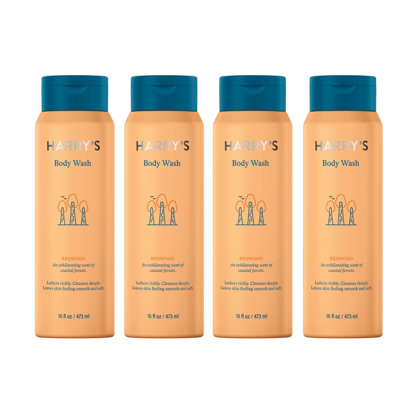 Harry's Body Wash for Men, Redwood, 16 Fl Oz (Pack of 4) - Packaging May Vary Beauty & Personal Care Harry's