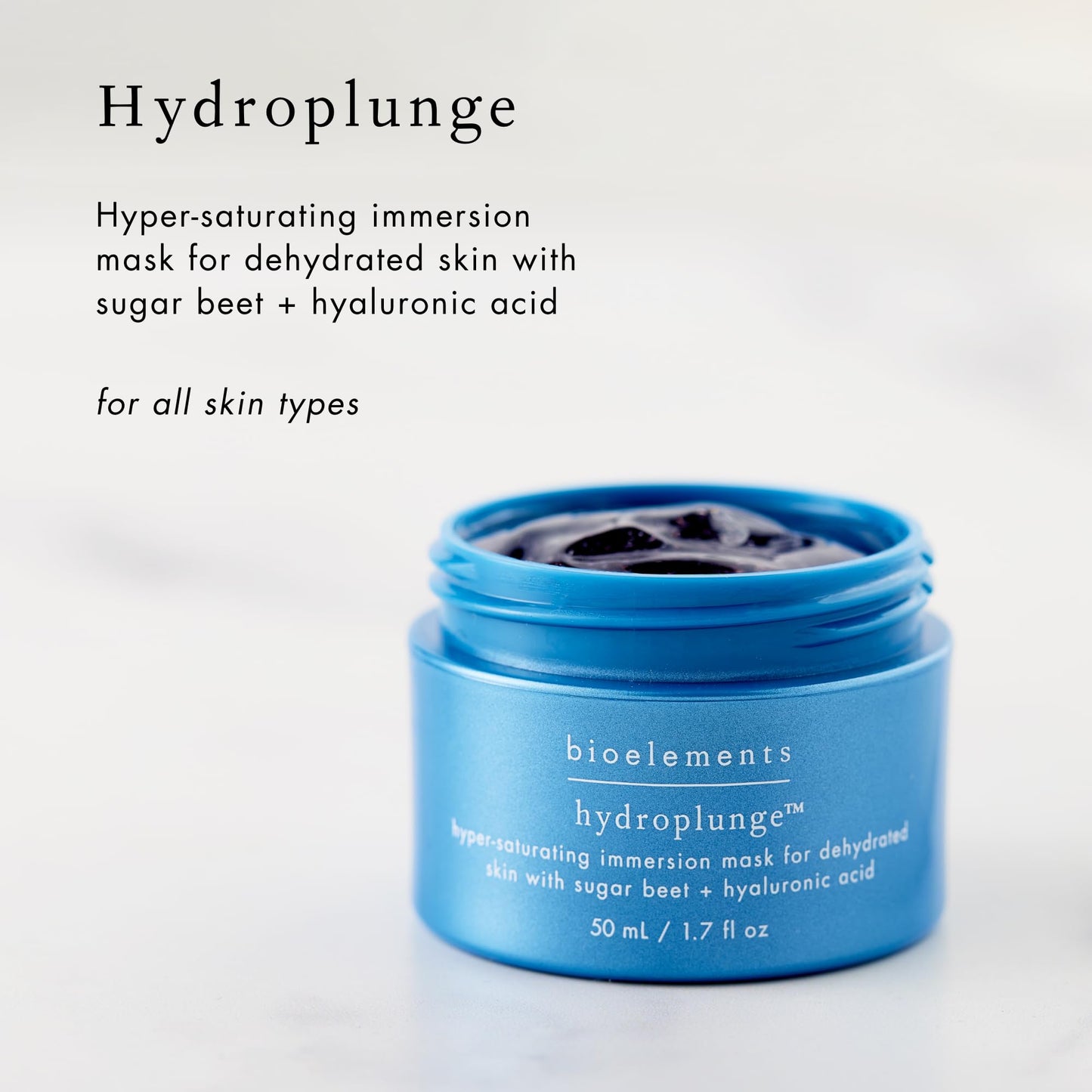 Bioelements Hydroplunge - 1.7 fl oz - Lightweight Mask with Hyaluronic Acid - Visibly Improves Fine Lines - For All Skin Types - Vegan, Gluten Free Beauty & Personal Care Bioelements