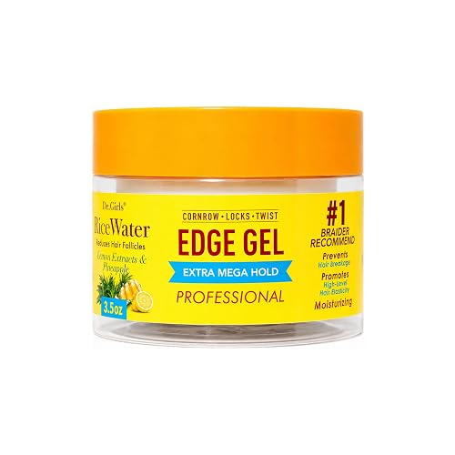 Dr. Girls Rice Water Edge Gel - Extra Mega Hold for Cornrows, Locs & Twists with Biotin, Castor Oil 3.5oz (Placenta Extracts & Pineapple) Beauty & Personal Care Dr.Girls