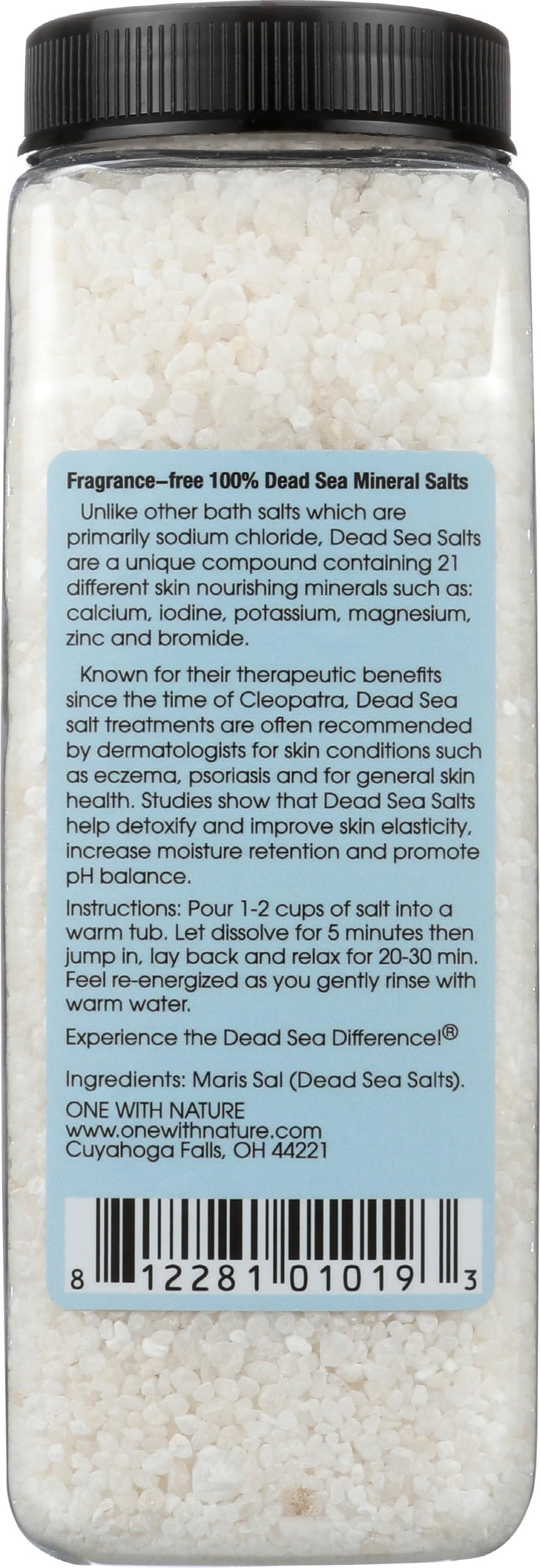 One With Nature, Bath Salts Dead Sea Fragrance Free, 32 Ounce Beauty and Personal Care One With Nature