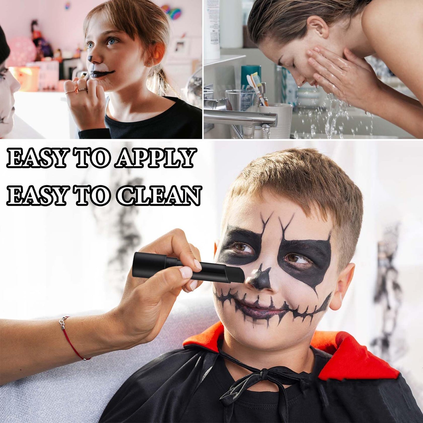 Fusang Black Stick, High Pigmented Long-Lasting Matte Lipstick, Waterproof Body Paint for Halloween, Cosplay, Zombie Makeup Beauty & Personal Care Fusang
