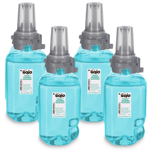 GOJO Botanical Foam Handwash Botanical Fragrance, 700 mL Hand Soap Refill ADX-7 Push-Style Dispenser (Pack of 4) - 8716-04 Beauty & Personal Care GOJO