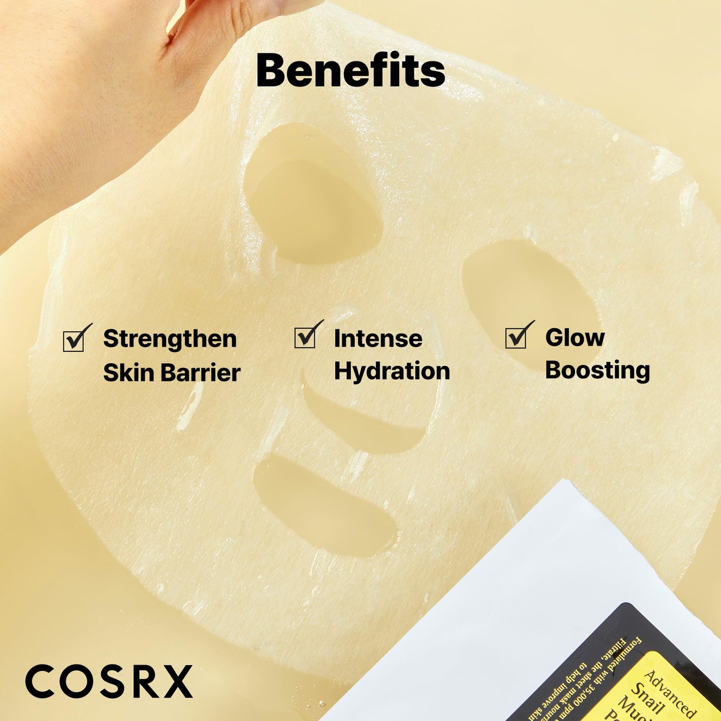COSRX Snail Mucin Sheet Mask 10 EA with Snail Mucin Serum, Hydrating Face Sheet Masks for Dry & Sensitive Skin, Korean Face Mask for Self Care, Korean Beauty and Personal Care COSRX