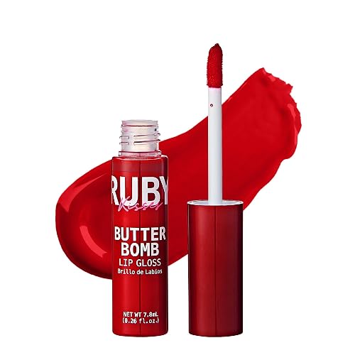 Ruby Kisses Butter Bomb Lip Gloss, High-Shine Non-Sticky Hydrating Plumping Beauty & Personal Care Ruby Kisses