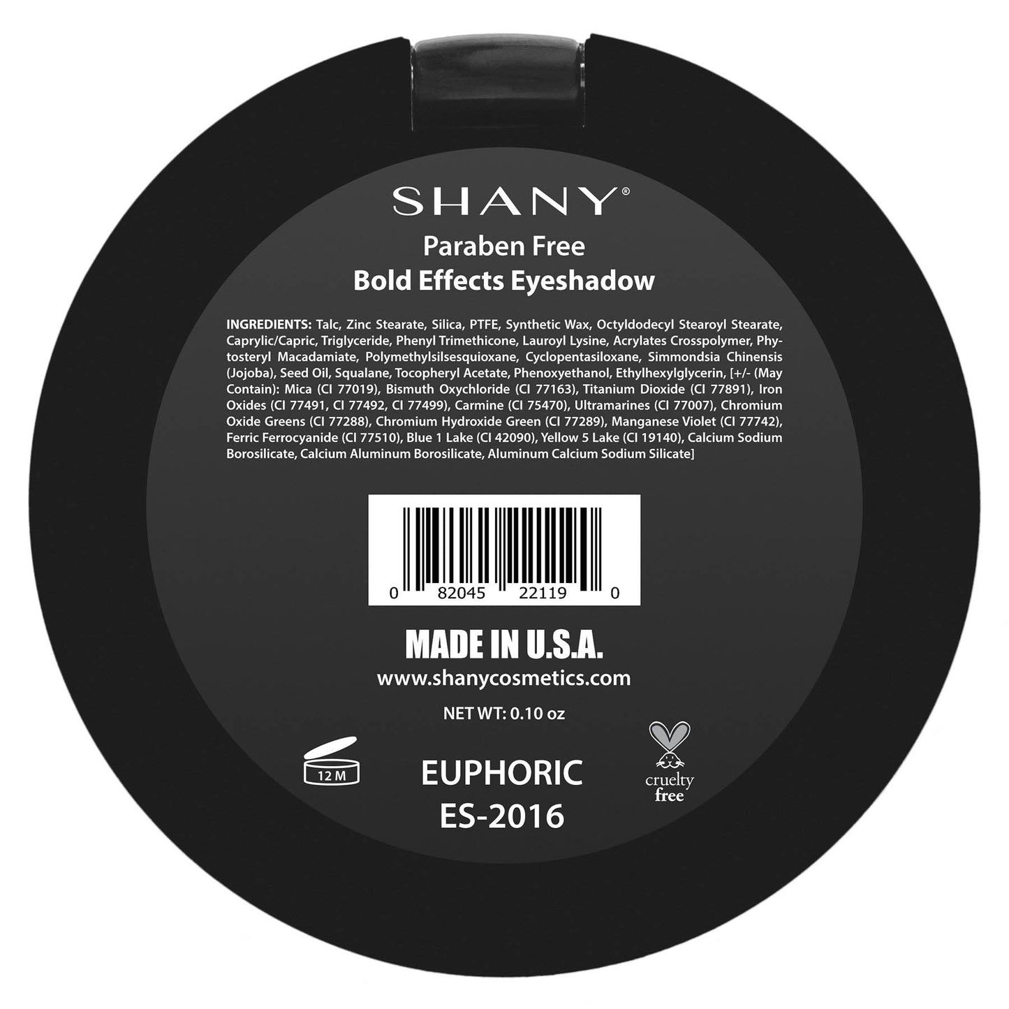 SHANY Bold Effect Eye Shadow - Paraben Free - EUPHORIC Beauty & Personal Care SHANY
