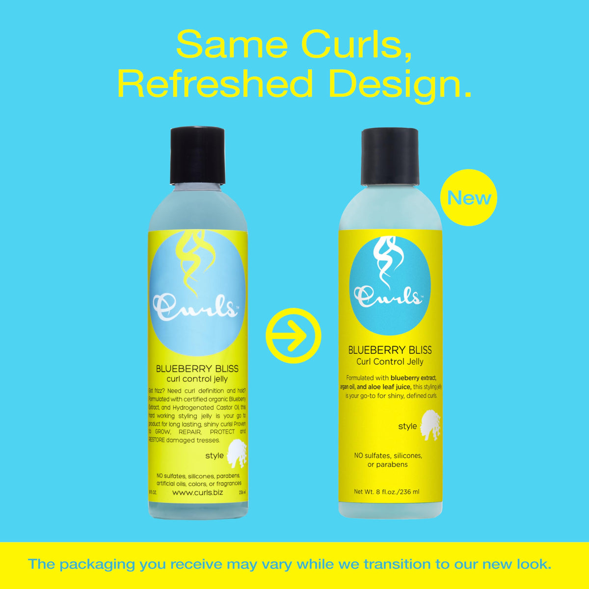 Curls Blueberry Bliss Control Jelly - 8 oz, Define & Defrizz, Wash and Go's, Twist Outs & Braid Outs, for Wavy, Curly, and Coily Hair Types Beauty & Personal Care Curls