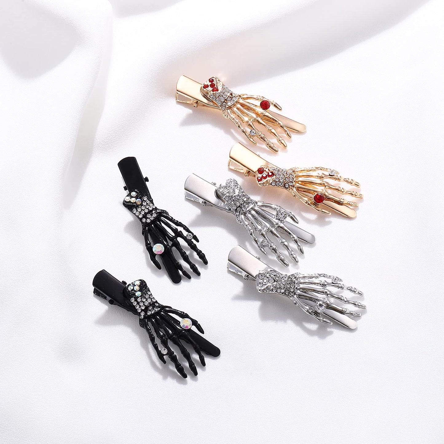 Halloween Hair Clips for Women Cute Candy Duckbill Hairpins Gothic Skeleton Hand Clips Halloween Hair Accessory for Costume Party Holiday Gift (Style Beauty & Personal Care CEALXHENY