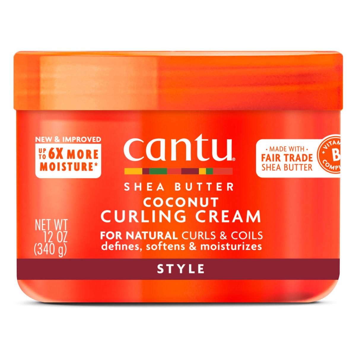 Cantu Shea Butter Coconut Curling Cream, 12 Ounce (Pack of 4) Beauty & Personal Care SheaMoisture