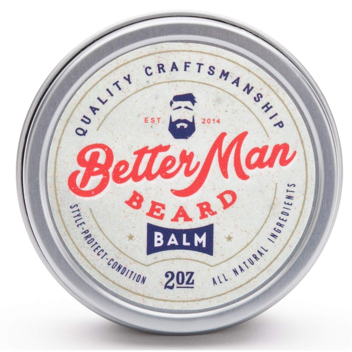 BETTER MAN BEARD Balm - 2 oz All-Natural Moisturizing Beard Balm with Therapeutic Grade Essential Oils & 100% Natural Formula - Balm-01 Beauty & Personal Care BETTER MAN BEARD EST. 2014