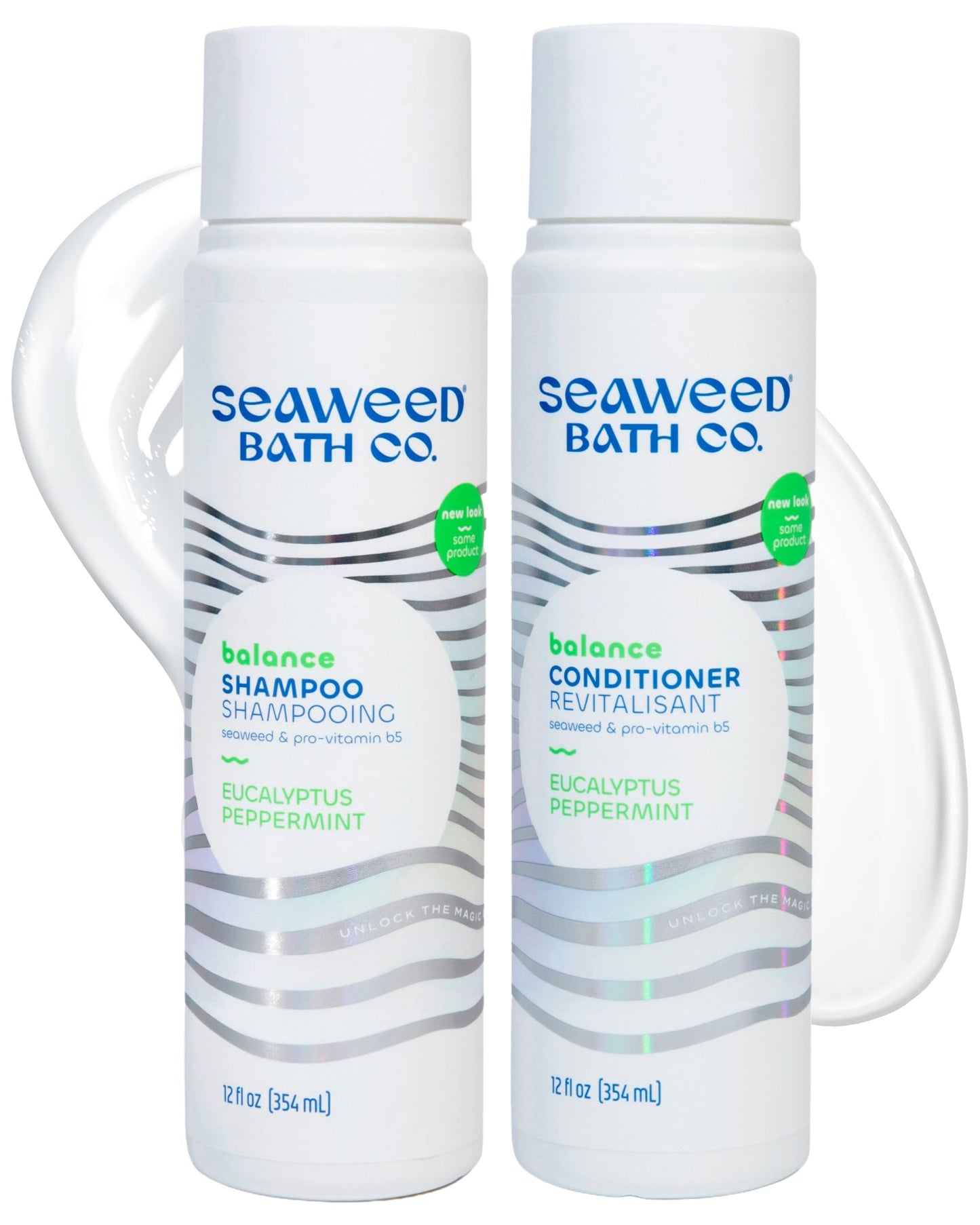 Seaweed Bath Co. Balance Shampoo and Conditioner Set - Eucalyptus Peppermint - Nourishing Hair Care with Vitamin E, Argan Oil, Coconut Oil Beauty & Personal Care The Seaweed Bath Co.
