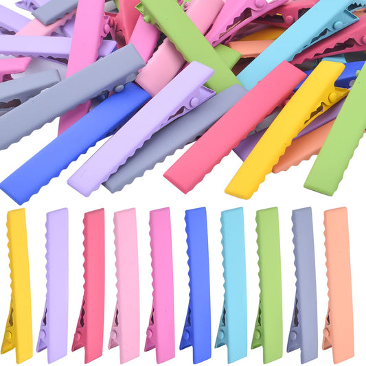 50pcs 10 Colors Alligator Hair Clips Metal Duck Bill Hairclips Single Prong Non-slip Hair Barrette Sectioning Hairpins for Women Salon Styling DIY Beauty & Personal Care Hmjpng