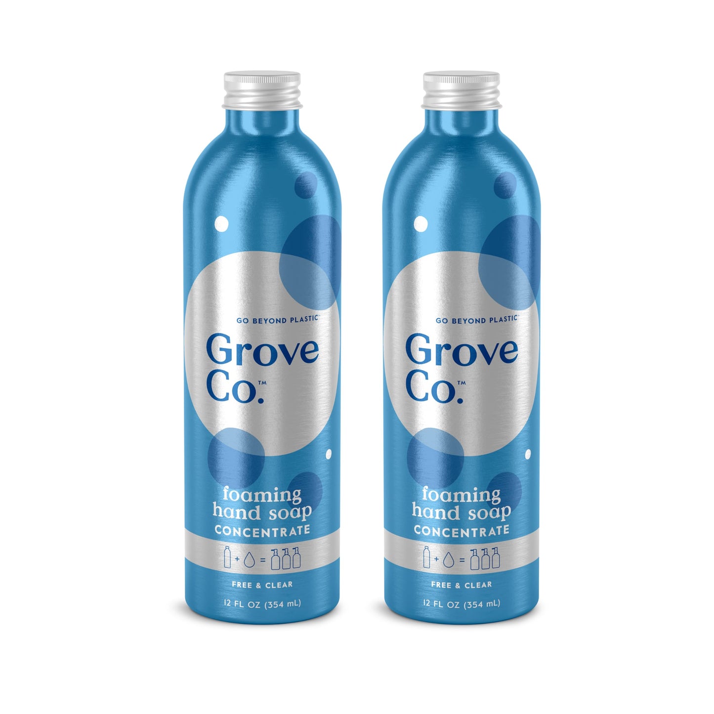 Grove Co. Hydrating Foaming Hand Soap Refills (2 x 12 Oz), Moisturizing Hand Wash, Fragrance-Free, No Plastic or Parabens, Cruelty Free, Free & Clear Beauty & Personal Care Grove Co.