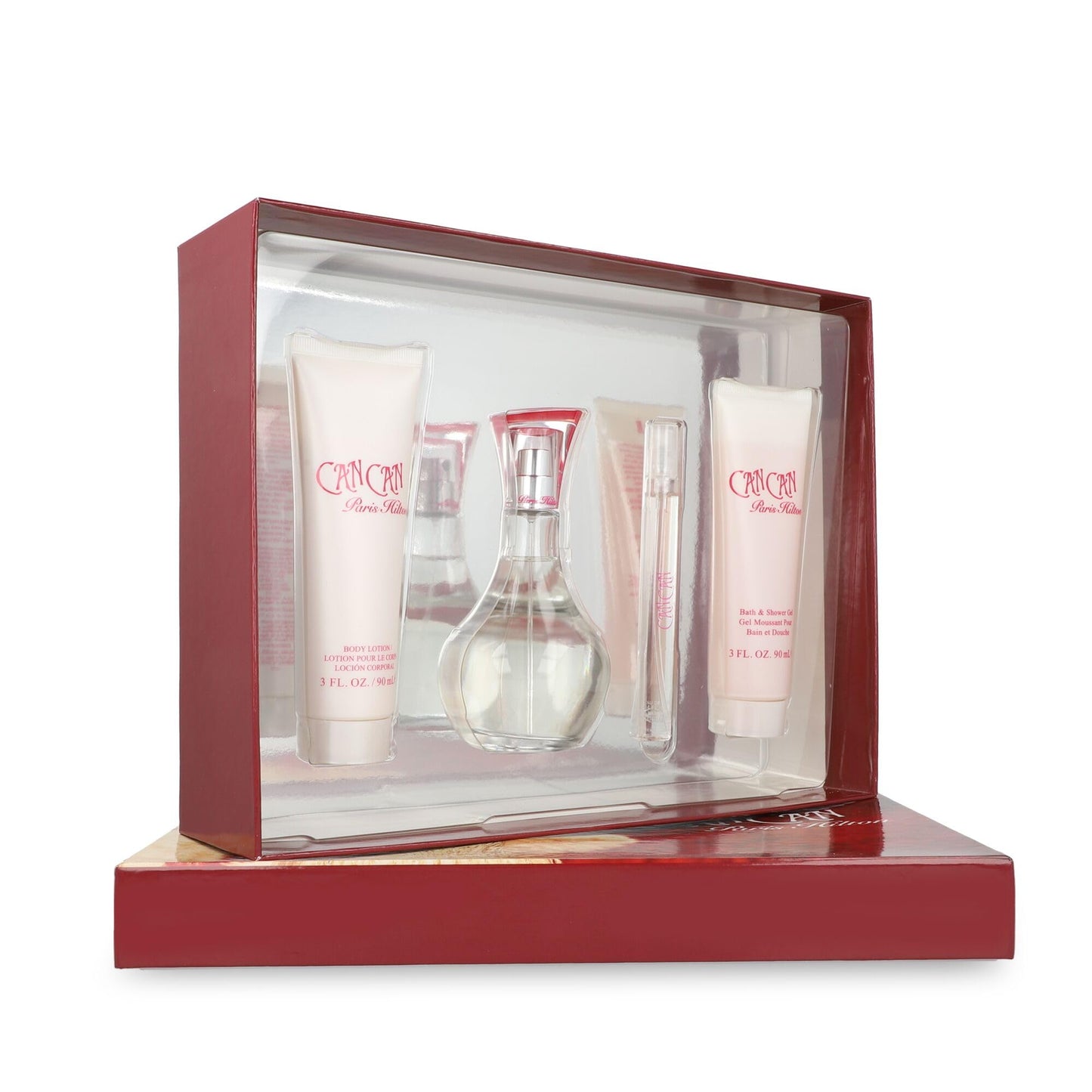 Paris Hilton Can Can For Women - 4 Piece Gift Set - 3.4 Oz Eau De Parfum Spray, 0.34 Oz Eau De Parfum Spray, 3.0 Oz Body Lotion, 3.0 Oz Shower Gel Beauty & Personal Care Paris Hilton