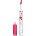Maybelline Super Stay 24, 2-Step Liquid Lipstick Makeup, Long Lasting Highly Pigmented Color with Moisturizing Balm, Pink Goes On, Neon Pink, 1 Count Beauty & Personal Care MAYBELLINE